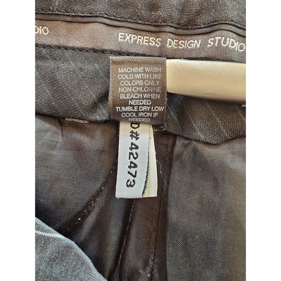 Express Design Studio Editor Shorts Gray Windowpane Plaid Bermuda Dress Size 4 - Picture 6 of 6